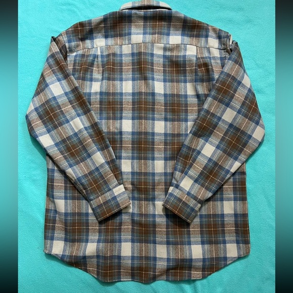 Pendleton Men Fireside Wool Button Down Flannel Shirt Multicolored Sz L - Picture 8 of 8